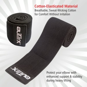 Elbow Wraps for Weightlifting Black - 40"