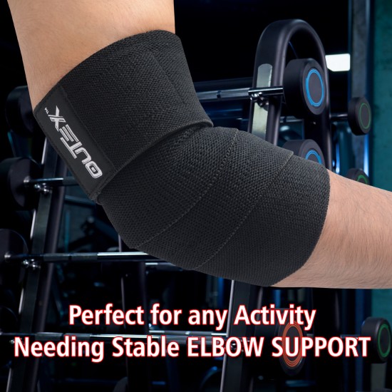 Elbow Wraps for Weightlifting Black - 40"