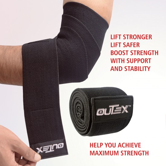 Elbow Wraps for Weightlifting Black - 40"