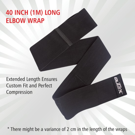 Elbow Wraps for Weightlifting Black - 40"