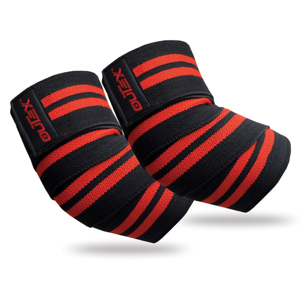 Elbow Wraps for Weightlifting Black/Red - 40"