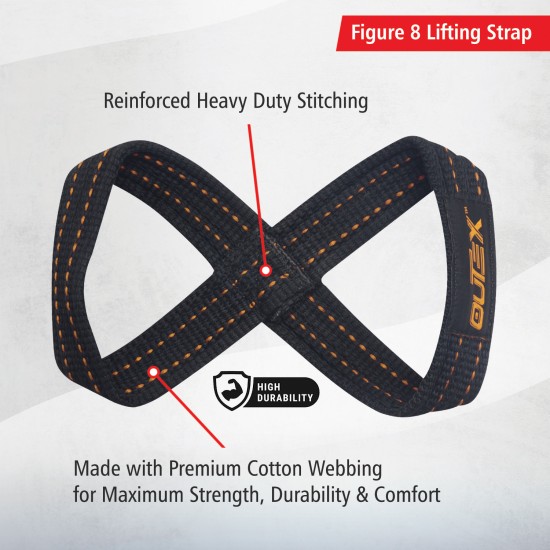 Figure 8 Lifting Straps Black/Orange