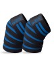 Knee Wraps for Weightlifting Black/Blue, 80"