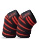 Knee Wraps for Weightlifting Black/Red, 80"