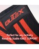 Knee Wraps for Weightlifting Black/Red, 80"