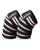 Knee Wraps for Weightlifting Black/White, 80"