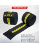 Knee Wraps for Weightlifting Black/Yellow, 80"