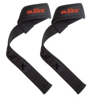 Lifting Wrist Straps Black with Black Silicone 24 inch