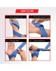 Lifting Wrist Straps Blue with Silicone 24 inch