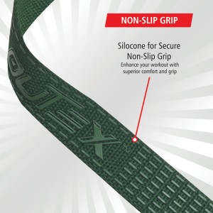 Lifting Wrist Straps Green with Silicone 24 inch