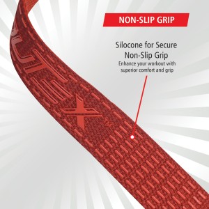 Lifting Wrist Straps Red with Silicone 24 inch