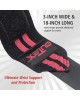 Wrist Wraps for Weightlifting Black/Dark Pink, 18”