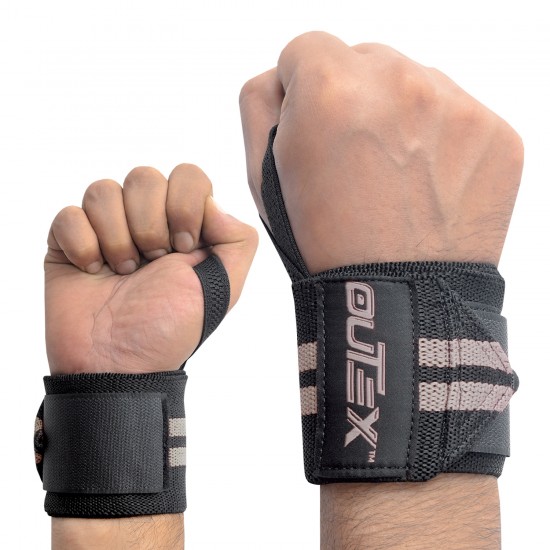 Wrist Wraps for Weightlifting Black/Gray, 18”