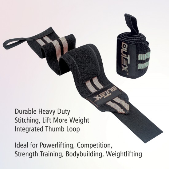 Wrist Wraps for Weightlifting Black/Gray, 18”