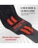 Wrist Wraps for Weightlifting Black/Red, 18”