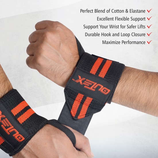 Wrist Wraps for Weightlifting Black/Red, 18”