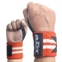 Wrist Wraps for Weightlifting Red/White, 18”